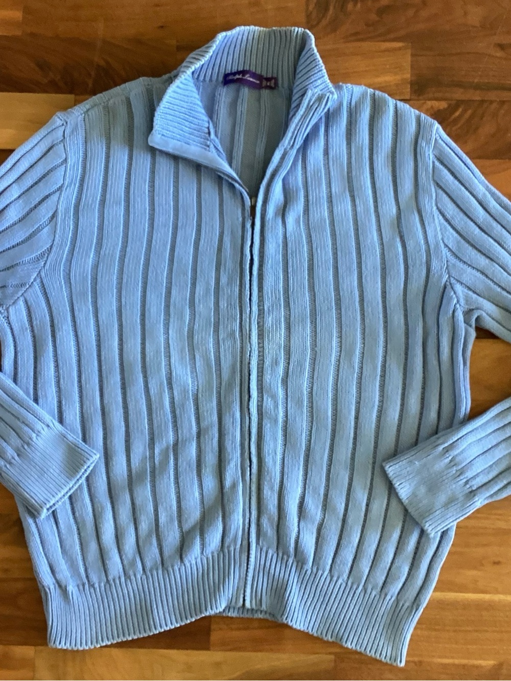 Ralph Lauren Vintage 90’s Purple Label Men’s Ribbed Zip Cardigan